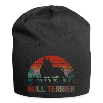 bull terrier - Bonnet en jersey - noir - Devant