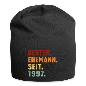 Bester ehemann seit 1997 hochzeitstag - Jersey-Beanie - Schwarz - Vorne
