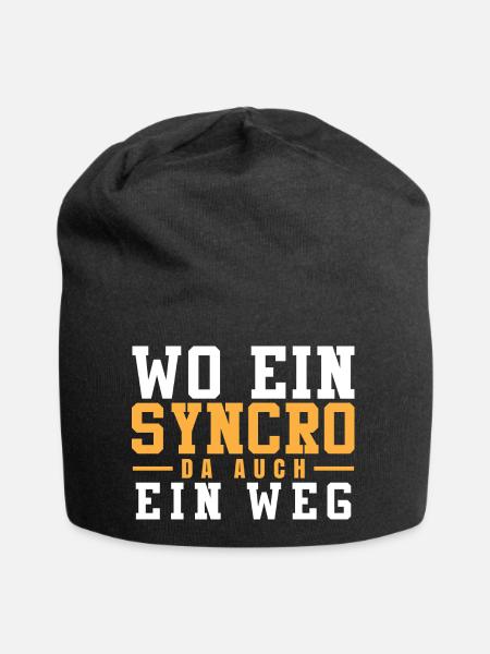 Wo ein Syncro da auch ein Weg - Jersey-Beanie - Schwarz