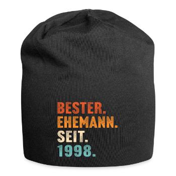 Bester ehemann seit 1998 hochzeitstag - Jersey-Beanie - Schwarz - Vorne