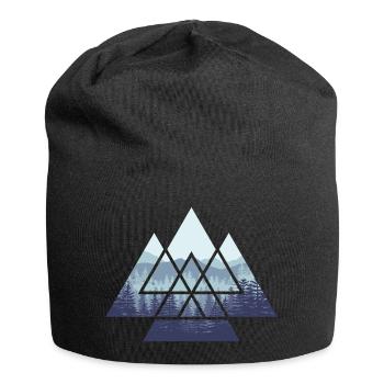 Wald Minimalismus Natur Geometrie - Jersey-Beanie - Schwarz - Vorne