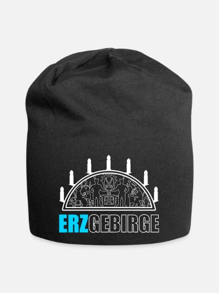 Schwibbogen Erzgebirge - Jersey-Beanie - Schwarz