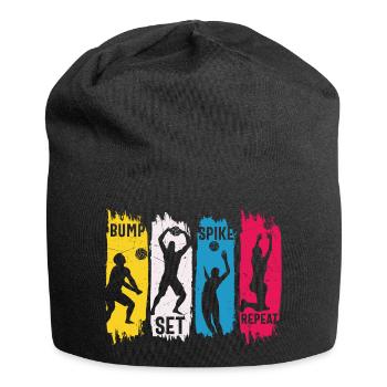 Volleyballer Spruch Volleyball Spieler - Jersey-Beanie - Schwarz - Vorne