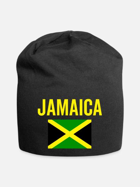 Jamaika Jamaika Flagge - Jersey-Beanie - Schwarz