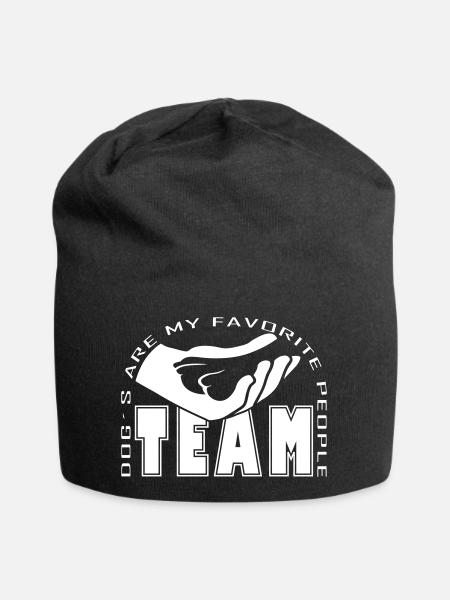 Hund Team Pfote Hand Hundesport Hundeliebe - Jersey-Beanie - Schwarz