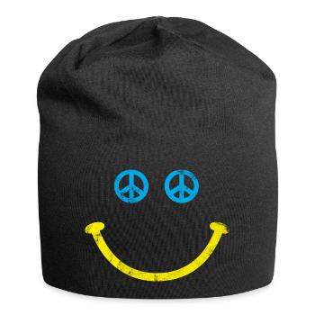Frieden Freiheit - Jersey-Beanie - Schwarz - Vorne