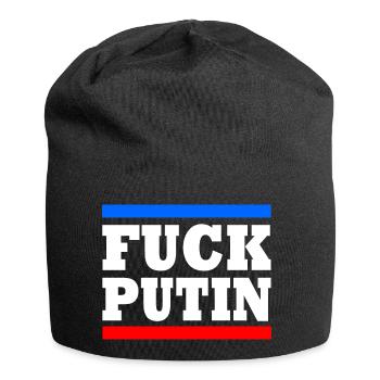 Fuck putin - Jersey-Beanie - Schwarz - Vorne