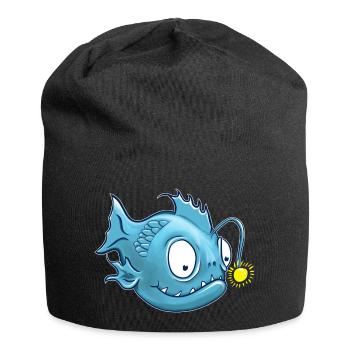 Poisson-lanterne ou poisson-grenouille - Bonnet en jersey - noir - Devant