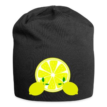 citron vert lime - Bonnet en jersey - noir - Devant