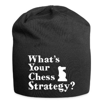 What's your chess strategy - Jersey Beanie - black - Front
