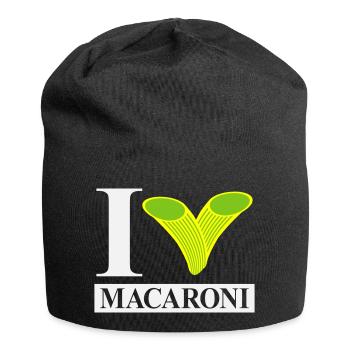 I love macaroni - Jersey Beanie - black - Front