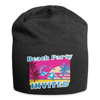 Cool Party Shirt Cadeau de vacances à la plage d’été - Bonnet en jersey - noir - Devant