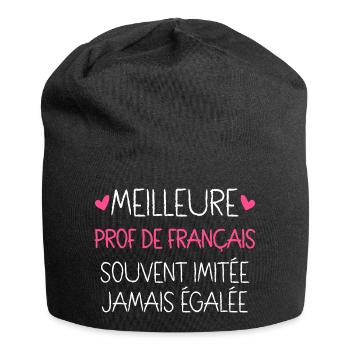 Enseignante De Français Meilleure Prof De Français - Bonnet en jersey - noir - Devant