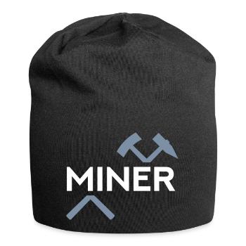 Miner (mallet and iron cut) - Jersey Beanie - black - Front