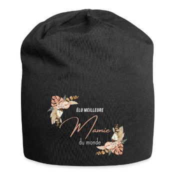 élu meilleure mamie du monde - Bonnet en jersey - noir - Devant