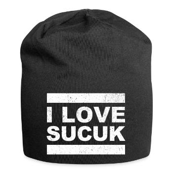 J’adore Sucuk Saucisse turque Ail Nourriture délicieuse - Bonnet en jersey - noir - Devant