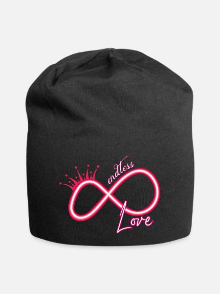 Unendlichkeitszeichen neon endless love - Jersey-Beanie - Schwarz