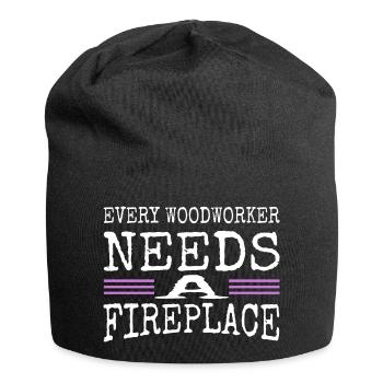 funny woodworking daddesign lumberman - Jersey-Beanie - Schwarz - Vorne