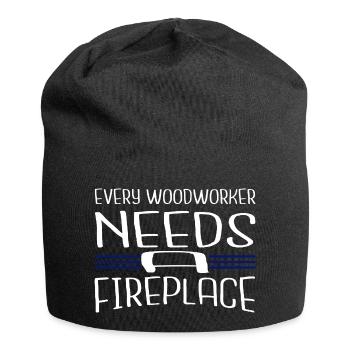 lumberman woodcutter - Jersey Beanie - black - Front