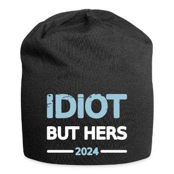 Idiot Couple 2024 Homme Design Motif Grunge Vecteur - Bonnet en jersey - noir - Devant