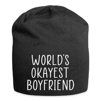 boyfriend funny quote - Jersey Beanie - black - Front