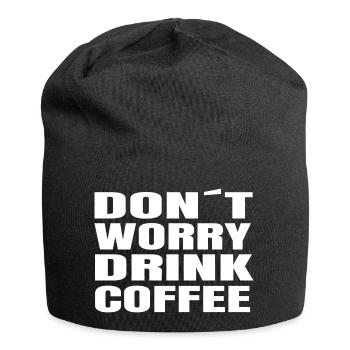 Coffee Cup Caffeine Gift Coffee Bean Coffee - Jersey Beanie - black - Front