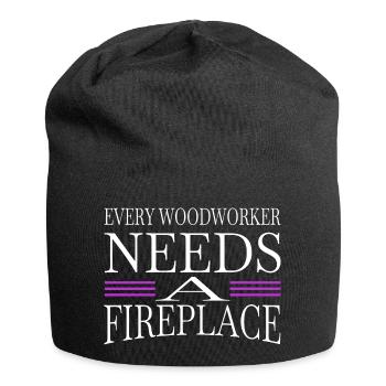 lumber funny carpenter love bday joke - Jersey Beanie - black - Front