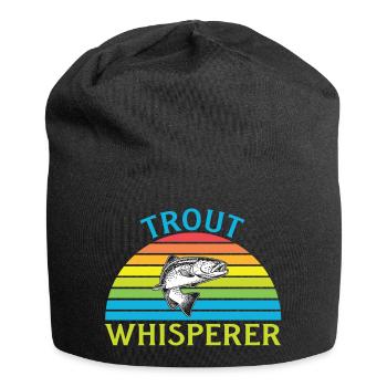 Fischer Fischen Angeln Angel Angler Fische Fisch - Jersey-Beanie - Schwarz - Vorne
