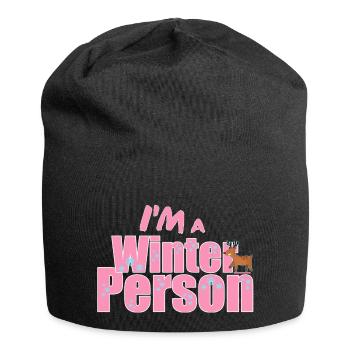 Hiver - Dicton d’hiver - Bonnet en jersey - noir - Devant
