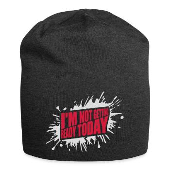 not getting ready today - Jersey-Beanie - Anthrazit - Vorne