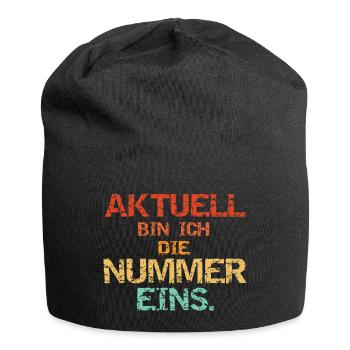 Nummer Eins - Vintage - Jersey-Beanie - Schwarz - Vorne