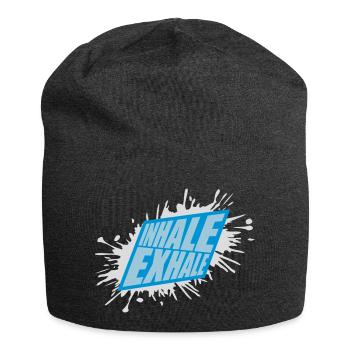 inhale exhale yoga Zitat - Jersey-Beanie - Anthrazit - Vorne