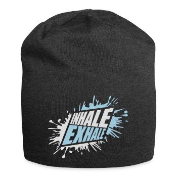 inhale exhale yoga Zitat - Jersey-Beanie - Anthrazit - Vorne