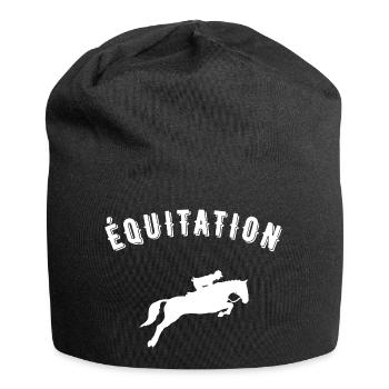 équitation - Bonnet en jersey - noir - Devant