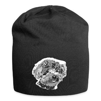 Pudel - Jersey-Beanie - Schwarz - Vorne