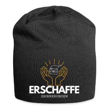Erschaffe Erinnerungen - Jersey-Beanie - Schwarz - Vorne