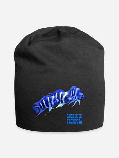 FRONTOSA BLUE ZAÏRE - AQUARIOPHILE FRONTOSA CICHLIDÉ - Bonnet en jersey - noir