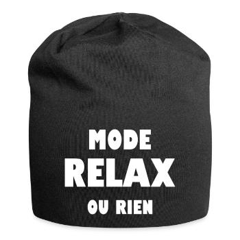 Mode relax ou rien - Bonnet en jersey - noir - Devant