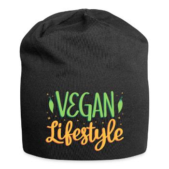 Mode de vie végétalien - Bonnet en jersey - noir - Devant