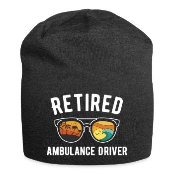 Retired ambulance driver Beach holiday - Jersey Beanie - charcoal grey - Front