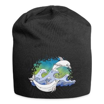 Delphine - Jersey-Beanie - Schwarz - Vorne