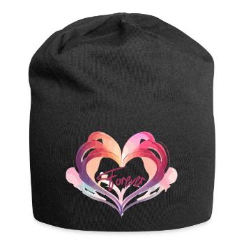 LOVE FOREVER - Jersey Beanie - black - Front