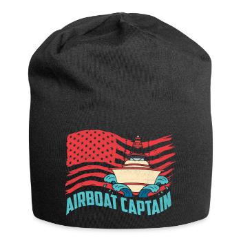 Airboat Captain Hydroplane Air Boat Propeller Swam - Jersey-Beanie - Schwarz - Vorne