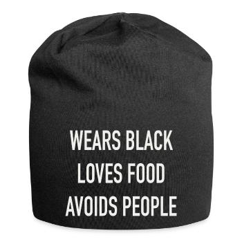 Wears black - Jersey-Beanie - Schwarz - Vorne
