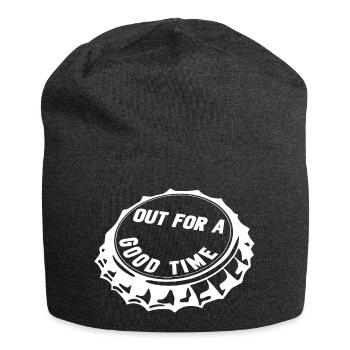 out for a good time - Jersey Beanie - charcoal grey - Front