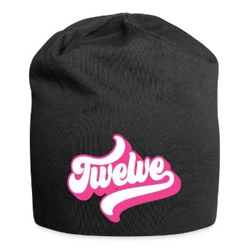 Twelve 12th Birthday For Girls 12 Years Old - Jersey Beanie - black - Front