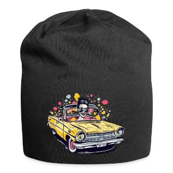 Eric en cabriolet - Bonnet en jersey - noir - Devant