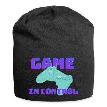 SPIEL unter Kontrolle - Jersey-Beanie - Schwarz - Vorne