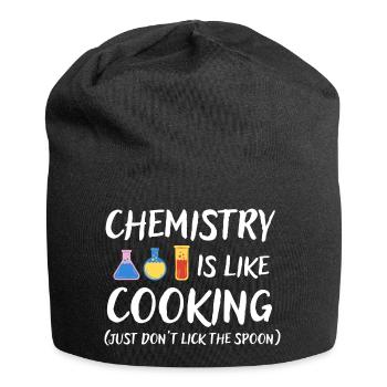 La chimie, c’est comme la cuisine - Bonnet en jersey - noir - Devant