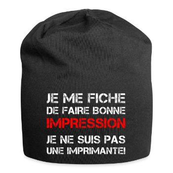 Fiche bonne impression pas une imprimante - Bonnet en jersey - noir - Devant